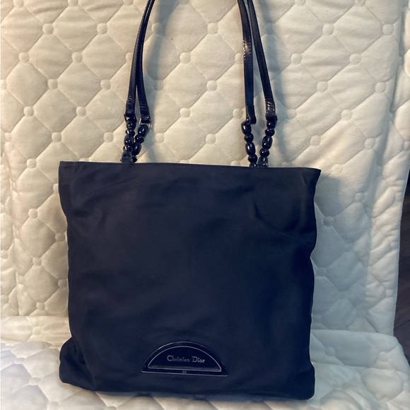 Christian Dior Malice black nylon shoulder bag with beads and silver hardware - Picture 2 of 16